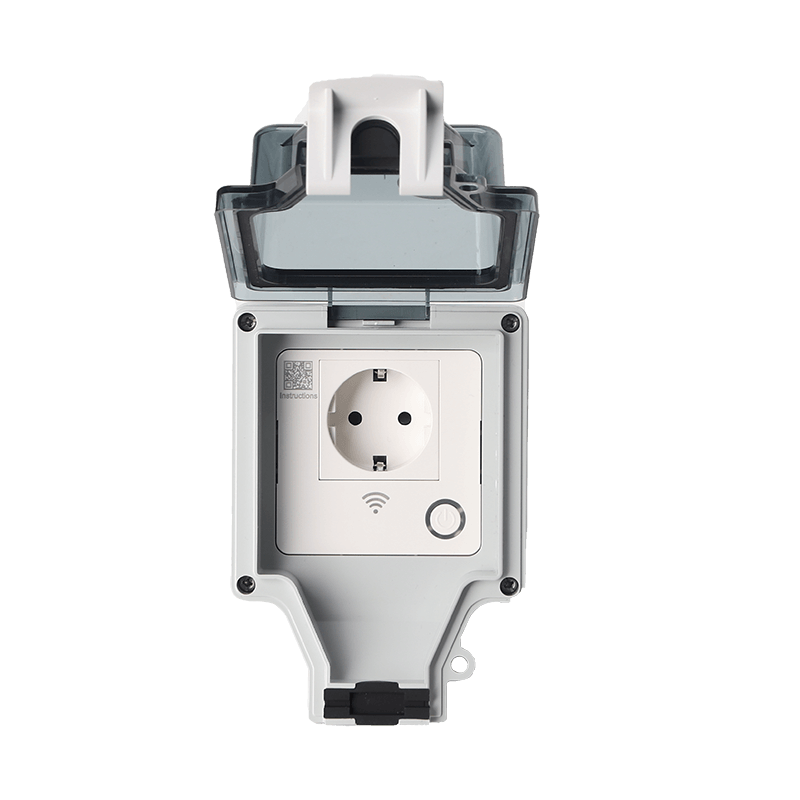 Type 86 WIFI smart waterproof socket one-position German style