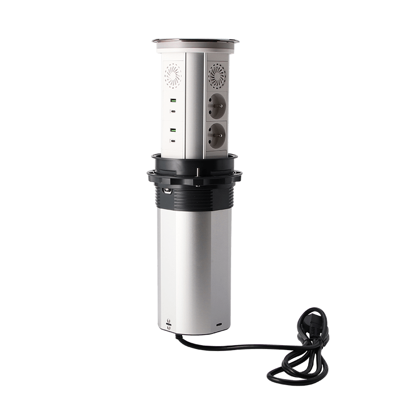 WiFi smart lift socket six-position French style+Bluetooth