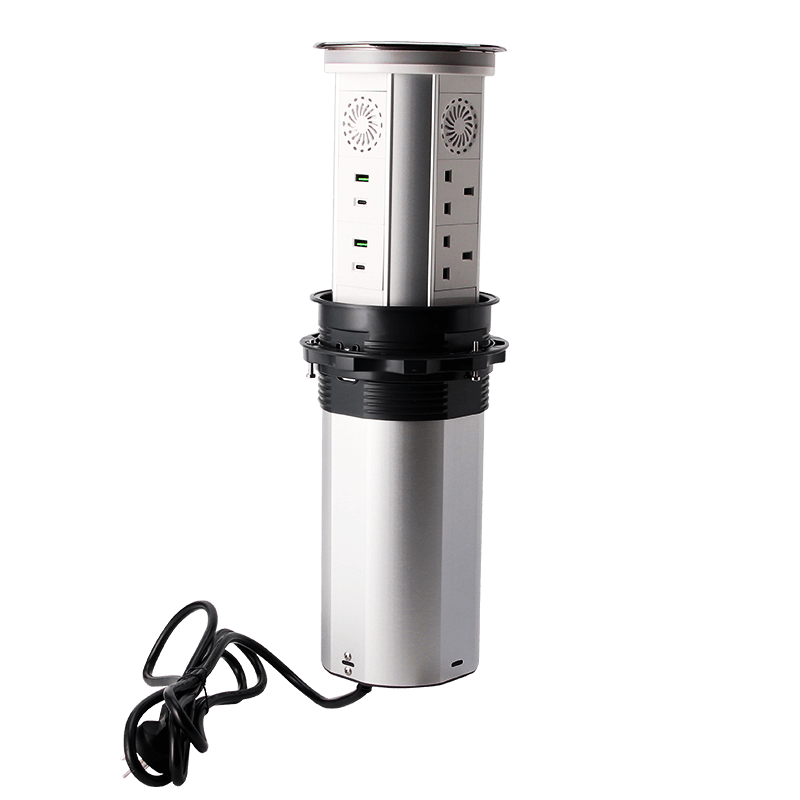 WiFi smart lift socket six-position British style+Bluetooth