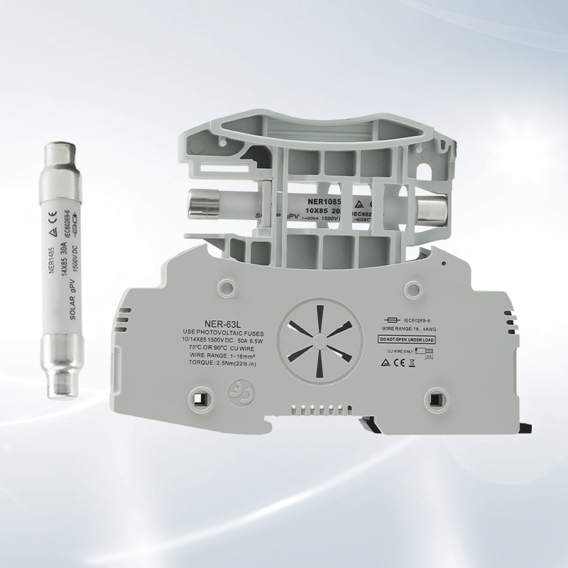 Photovoltaic DC fuse base test for fuse application Photovoltaic DC fuse base test for fuse application